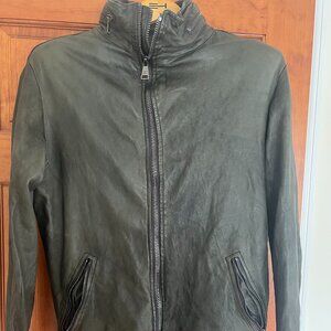Giorgio Brato Leather Jacket Men’s Brown Size 50/US 40 Collared Used